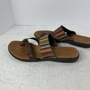 B.O.C. Brown Sandals, Spring Sandals Strap multicolor fabric 9M